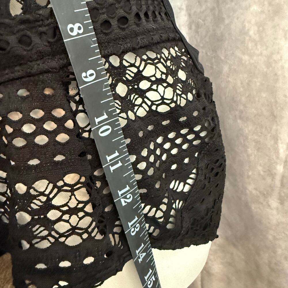 Black XL Cutout Crochet One-Piece Swimsuit with Tie Back and lace look NWT - Picture 12 of 12